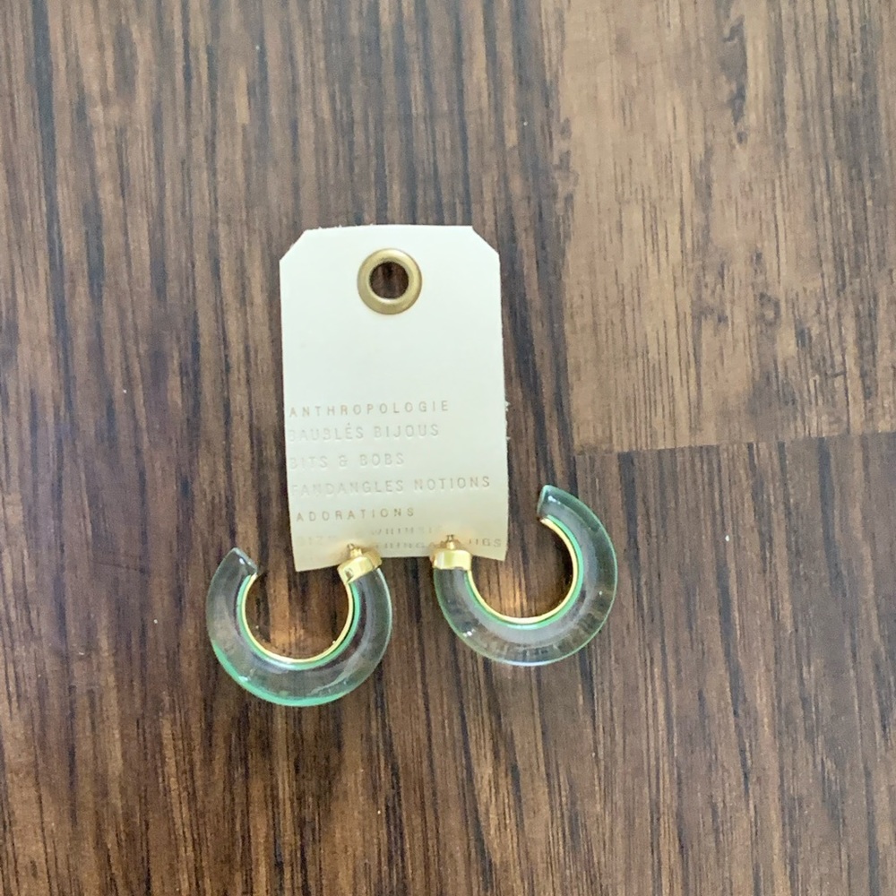 Anthropologie chunky resin hoop earring